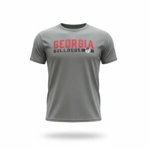 Georgia Bulldogs Youth Large (14-16) Gray T-Shirt Hanes UGA Graphic Tee